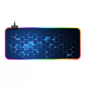   Wasserdichtes beleuchtetes RGB-Mauspad - mit 14 verschiedenen Lichteffekten, Größe: 800 x 300 x 4 mm (Wabe)