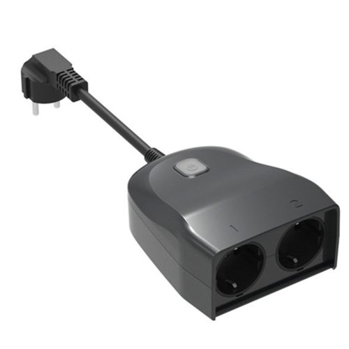 RSH® C119 SMART Außensteckdose, IP44, 10A Belastbarkeit, Google Home, Alexa-Integration - die 2 Ports getrennt steuerbar