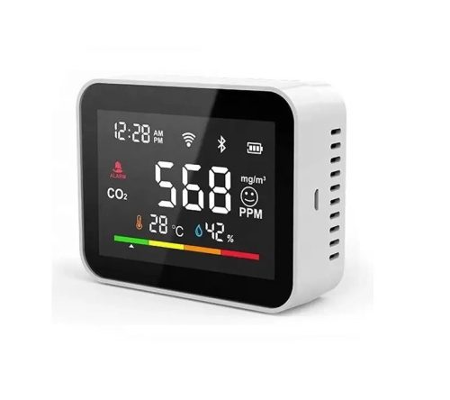 RSH® CO2V1 Premium SMART CO2-Messgerät und Alarm – genaue Messung, kalibrierbares Design, 0-5000 ppm Messbereich + Feuchtigkeits- und Temperaturmessung