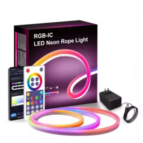   RSH® LD05 - SMART, RGB-LED-Neonstreifen - 5 Meter, Steuerung: App und Fernbedienung, 16 Millionen Farben, 4 Beleuchtungsmodi