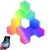 RSH® QG10 – Smart Hexagon (RGB) Wandleuchte – 10 Stück, App + Fernbedienung, RGB-Farbskala, zum Anbringen an der Wand