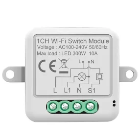   RSH® SB01 WiFi – 1-Wege-SMART-Schalter – Anwendungssteuerung, Timing, Sprachanweisungen. Amazon Echo, Google Home und IFTTT-Integration