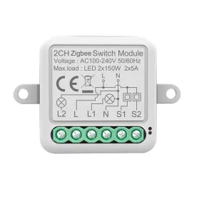   RSH® SB02 ZigBee – 2-Wege-SMART-Schalter – Anwendungssteuerung, Timing, Sprachanweisungen. Amazon Echo, Google Home und IFTTT-Integration