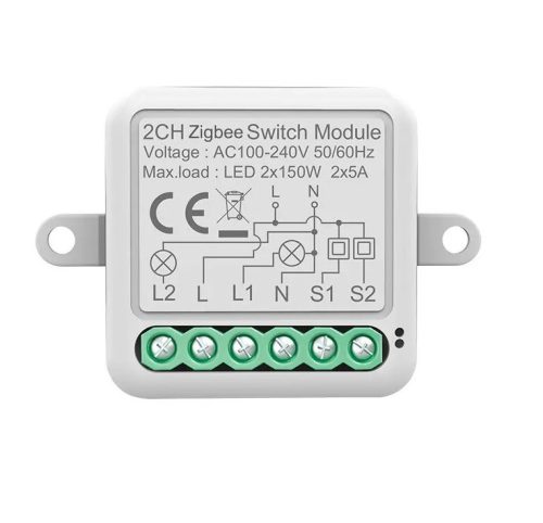 RSH® SB02 ZigBee – 2-Wege-SMART-Schalter – Anwendungssteuerung, Timing, Sprachanweisungen. Amazon Echo, Google Home und IFTTT-Integration
