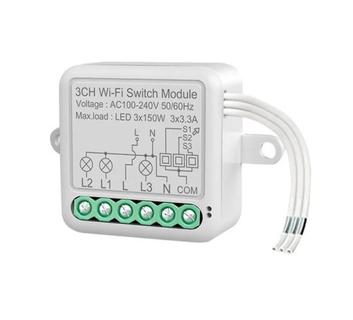 RSH® SB03 WiFi – 3-kanal SMART Schalter – Anwendungssteuerung, Timing, Sprachanweisungen. Amazon Echo, Google Home und IFTTT-Integration
