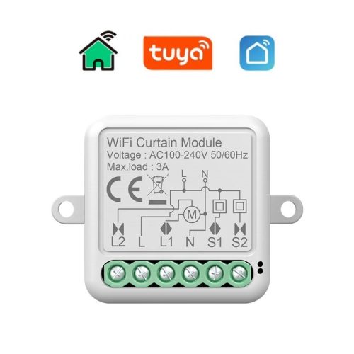 RSH WiFi CU01 – SMART-Rollladensteuerung zur Steuerung von 1 Rollladen – Anwendungssteuerung, Zeitsteuerung, Sprachanweisungen. Integration von Amazon Echo, Google Home und IFTTT