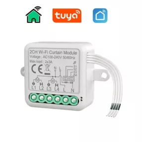   RSH WiFi CU02 – SMART-Rollladensteuerung zur Steuerung von 2 Rollladen – Anwendungssteuerung, Zeitsteuerung, Sprachanweisungen. Integration von Amazon Echo, Google Home und IFTTT