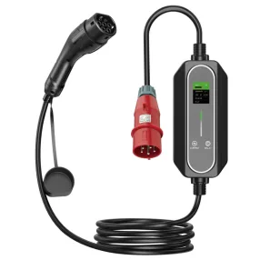   Radian 11kW | 3x16A | Type 2 | Portable EV Charger - Dreiphasiges (3x16A) tragbares Ladegerät für Elektroautos | 5 m Kabel
