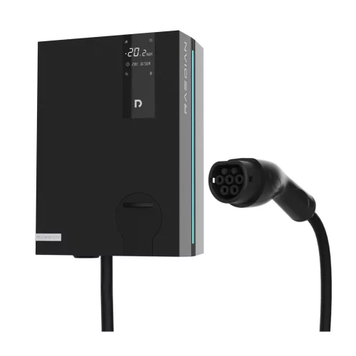 Raedian NEO 22kW AC-Wallbox – Wandladegerät für Elektroautos | DLM-Funk. | 22kW – 3x32A | Typ-2-Kabel | App- und RFID-Steuerung