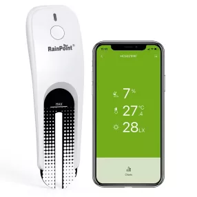   RainPoint® HCS021FRF – Bodenfeuchtesensor und Lichtmesser für den Außenbereich – 60 m Reichweite, historische Datenerfassung