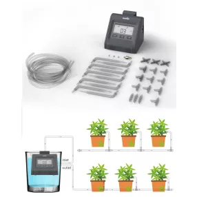   RainPoint® IK10P - Mikro-Tropfbewässerungssystem für den Innenbereich. Manuelle Zeiteinstellung, USB- oder Batteriebetrieb