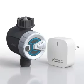   RainPoint® - Intelligentes Bewässerungssystem-Set zur Montage an einem Gartenhahn (Ventil + HUB) - mit Anwendung, über das Internet steuerbar (TTV102B+TWG009BW)