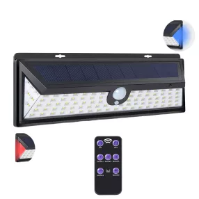   SYHLED FT020 – Solar-Außenleuchte mit 1200 Lumen Helligkeit – Bewegungsmelder, Fernbedienung, 5000K, Schutzart IP64 wasserdicht