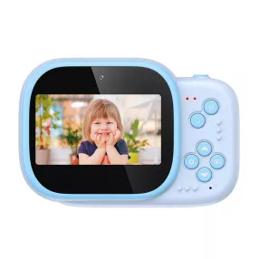   Searysky CM-01 – Kinderkamera und Sofortdrucker in einem: großes Display, 1080P, Filter usw. – blau