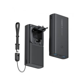   Veger ACE100 - weltweit erste Powerbank & Wandladegerät zwei in einem - 10000mAh - LED Ladeanzeige, PD 20W Ladeleistung