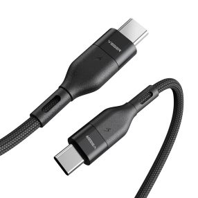   Veger CC01 - 60W USB Type-C - USB Type-C Kabel - 120 cm, 60W Aufladung, Perlmuttstoffüberzug - schwarz