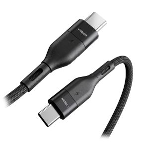   Veger CC02 - 100W USB Type-C - USB Type-C Kabel - 150 cm, 100W Aufladung, Perlmuttstoffüberzug - schwarz