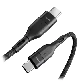   Veger CC02 - 100W USB Type-C - USB Type-C Kabel - 150 cm, 100W Aufladung, Perlmuttstoffüberzug - schwarz