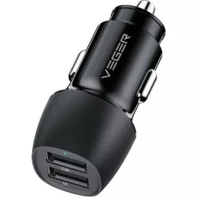   Veger CC316-2A Dual Port Autoladegerät - 17W / 3,4A Ladeleistung 1x2,4 + 1x 1A