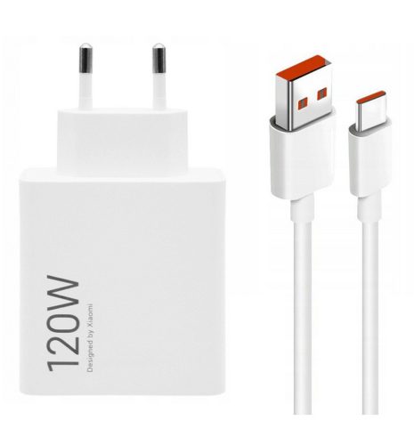 Xiaomi 120W Hypercharge Combo – 120Watt Netzteil (Type-A) + 1 Meter langes 120-Watt-Kabel – Weiß