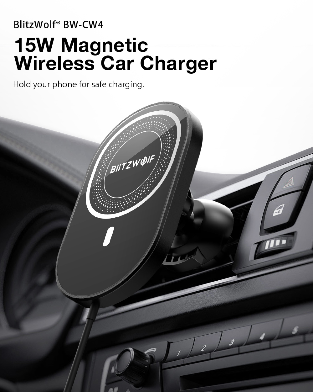Blitwolf BW-CW4 QI wireless charger for car