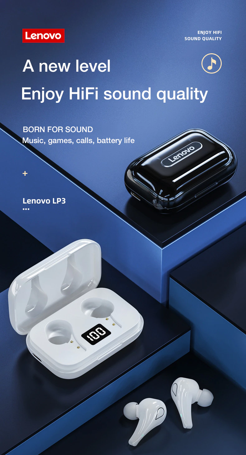Lenovo LP3 - vezeték nélküli fülhallgató
