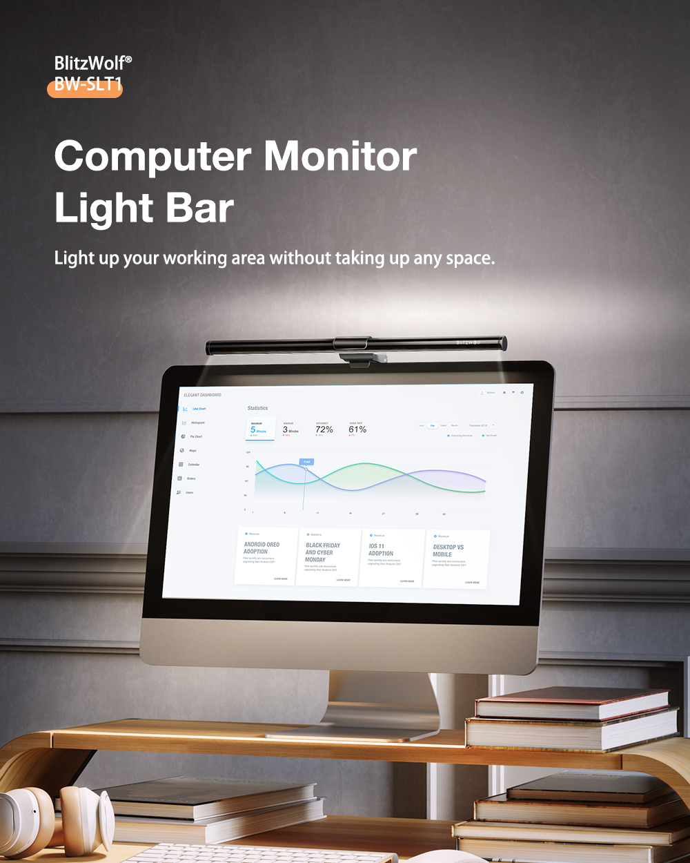 Blitwzolf BW-SLT1 Monitor világító lámpa