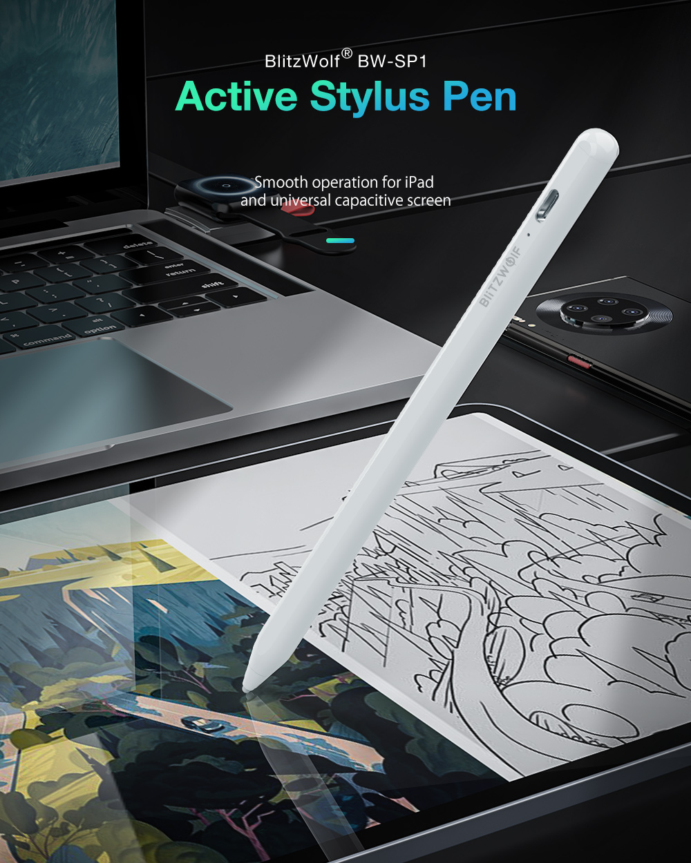 Blitzwolf BW-SP1 - Active Stylus Pen